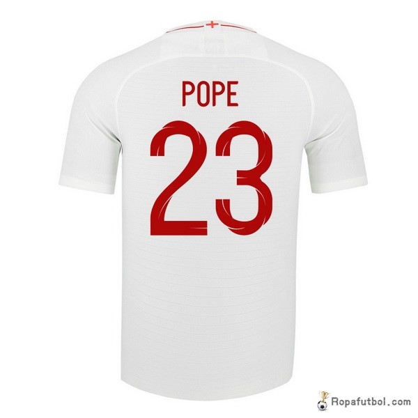 Camiseta Inglaterra Replica Primera Ropa Pope 2018 Blanco